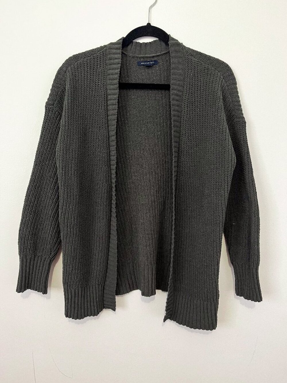 American Eagle Olive Green Knit Cardigan